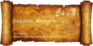 Csejtei Norbert névjegykártya